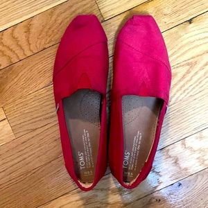 Toms red flats size 8.5